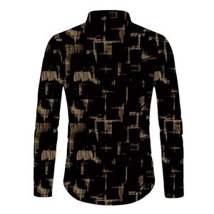 Stylish Black and Brown Checkered Men's Shirt